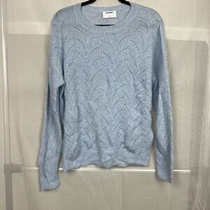NWT Old Navy lightweight knit crewneck sweater sheer knit beachy summer Lg